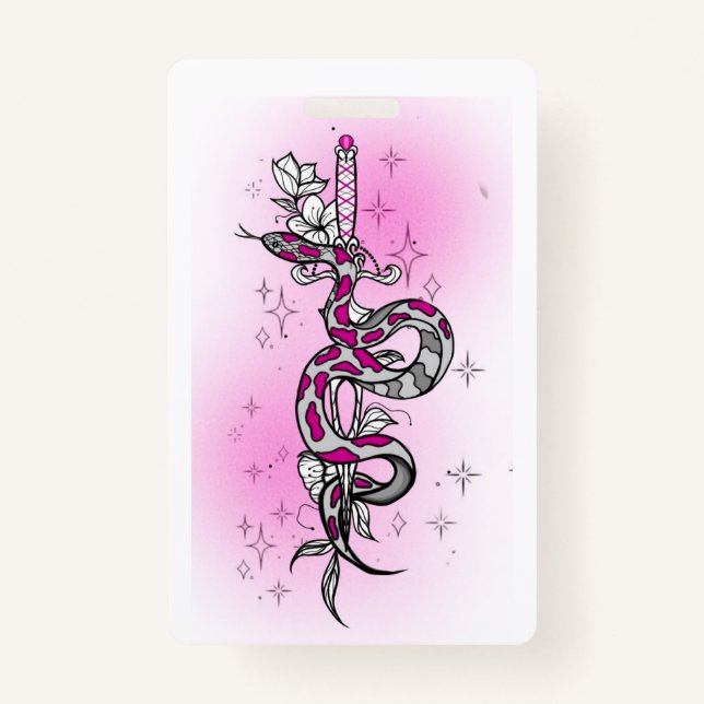 Badge holiday package with snake (Devant)