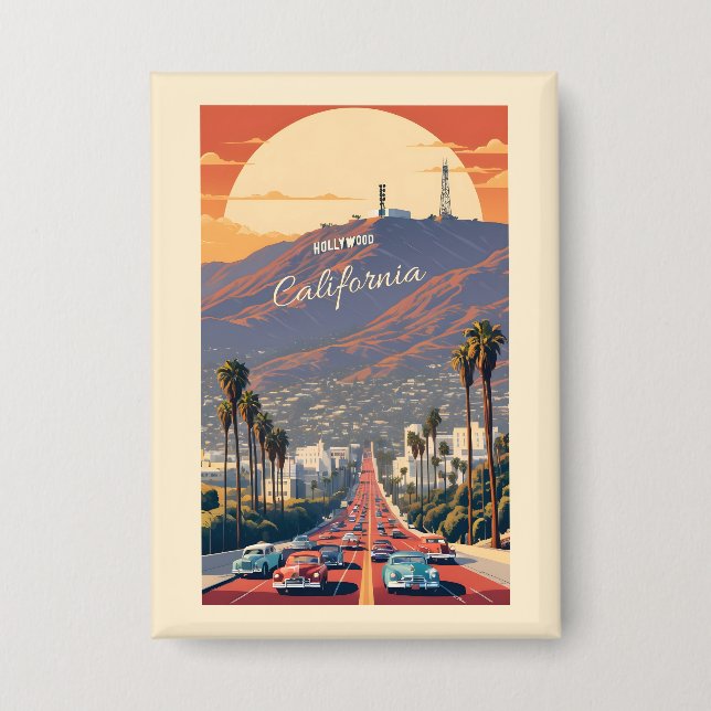 Badge Hollywood Californie (Recto)