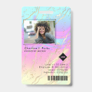 Badge Holographique   Société de sécurité de photo d'ide