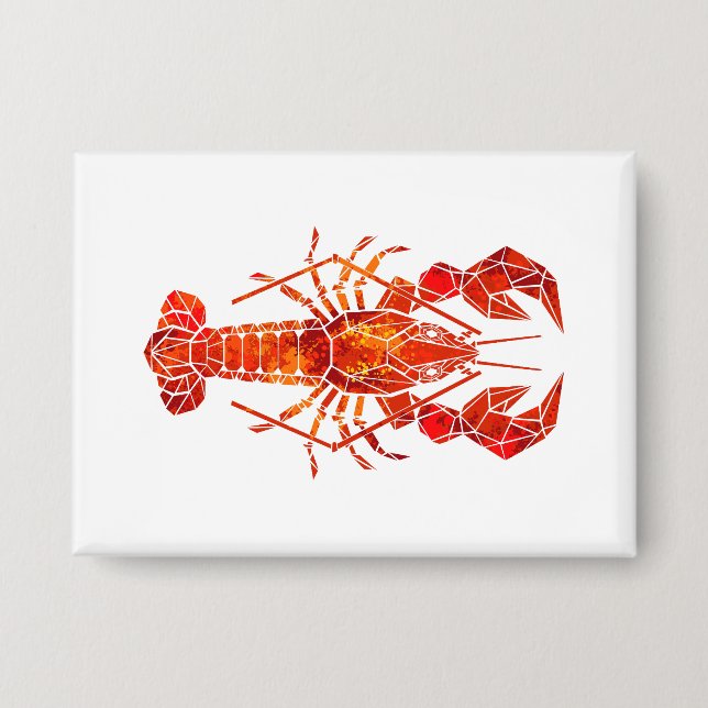 Badge Homard polygonal rouge (Recto)
