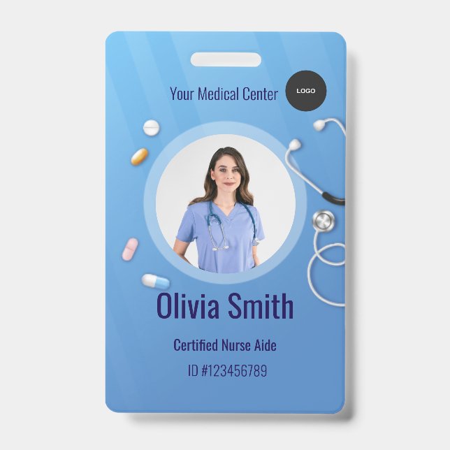 Badge Home Health Aide Certified Nurse Aide Photo ID (Face)
