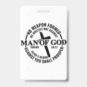 Badge Homme de Dieu, Aucune Arme Formée Contre Moi Ne Ré