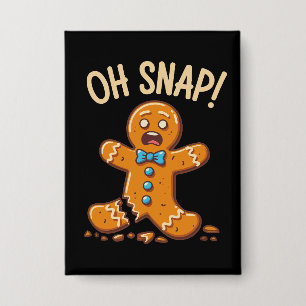Badge Homme en pain d'épices Oh Snap Biscuit de Noël Cui