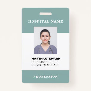 Badge Hôpital Nurse Médicale Employé Compagnie photo