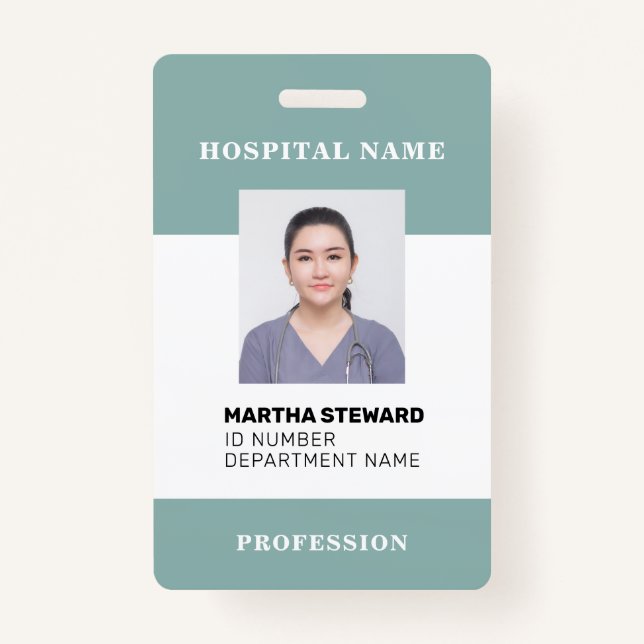 Badge Hôpital Nurse Médicale Employé Compagnie photo (Devant)