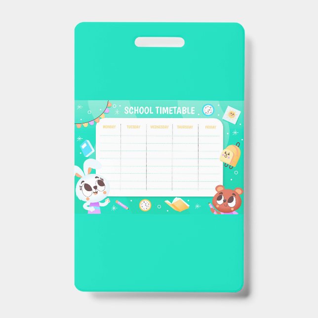 Badge Horaire scolaire (Avant)