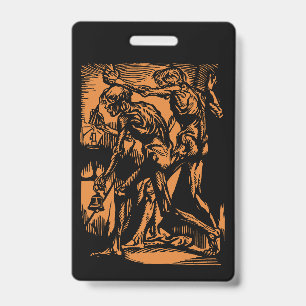 Badge Horreurs déterrées de mineurs morts pour Halloween