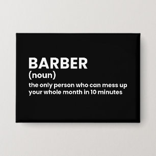 Badge Humour de définition de barbier