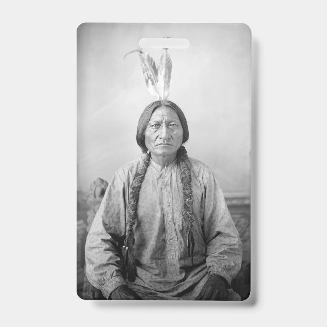 Badge Icône amérindienne : Sitting Bull, chef Lakota (Avant)