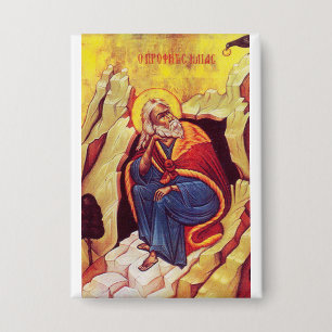 Badge Icône orthodoxe grecque du prophète Élie