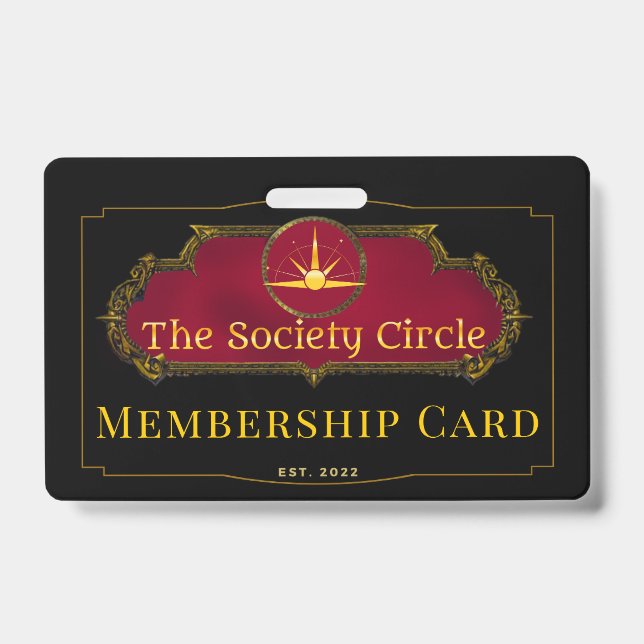 Badge ID de carte d'adhésion du Cercle de la Société (Avant)