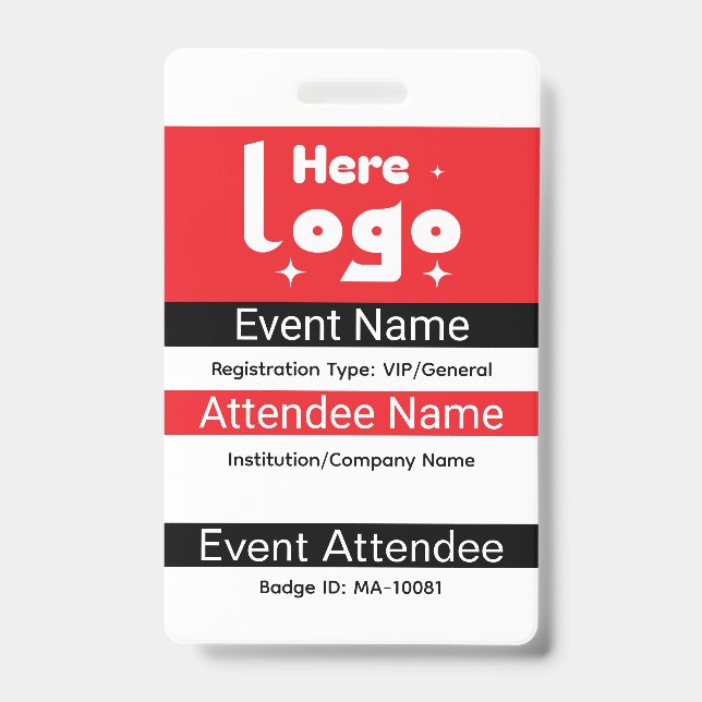 Badge ID de conférence personnalisé (Avant)