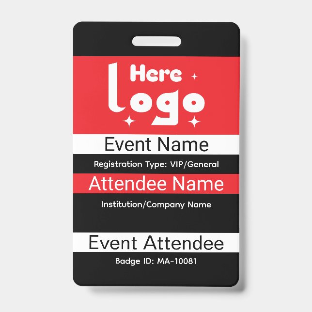 Badge ID de conférence personnalisé (Avant)