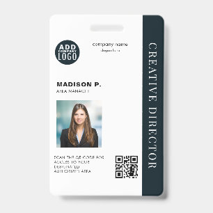 Badge ID de l'employé de l'entreprise Code QR personnali