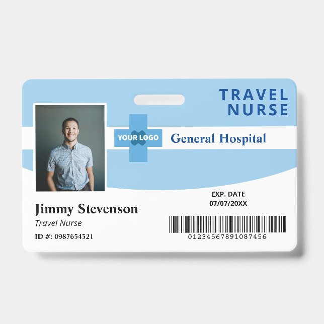 Badge ID de l'employé de l'hôpital Ajoutez votre l (Avant)