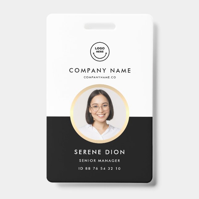 Badge ID de l'employé ID de l'entreprise Photo ID Cercle (Avant)