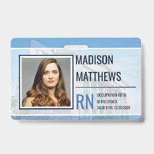 Badge ID de l'employé médical - Photo personnalisable de