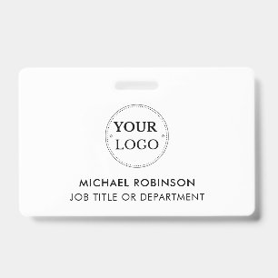 Badge ID de logo de l'entreprise Personnel personnalisé