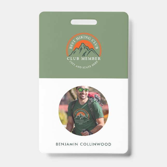 Badge ID de photo de l'employé et des membres du club de (Avant)