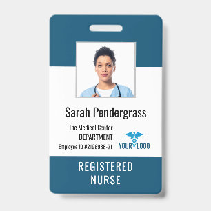 Badge ID de photo de l'infirmière du centre médical