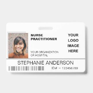 Badge ID de photo de l'infirmière praticienne Hôpital Lo