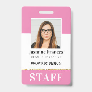 Badge ID de photo de personnel MODERNE travail design ch