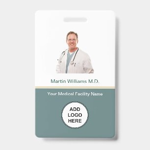 Badge ID de photo Hôpital Nom du professionnel de la san