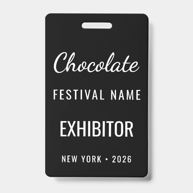 Badge ID de QR Code personnalisé pour l'exposant au Fest (Avant)