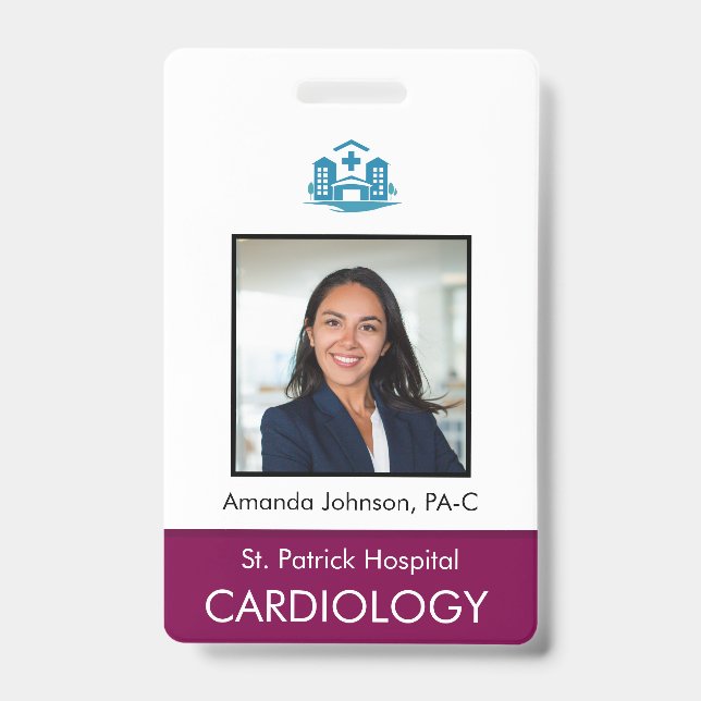 Badge ID de sécurité de l'employé photo personnalisé (Avant)