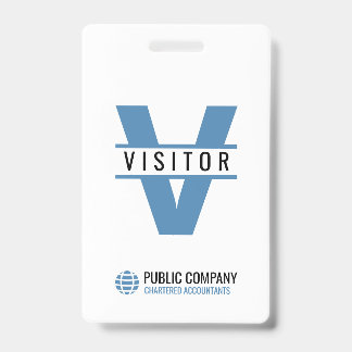 Badge ID de visiteur moderne
