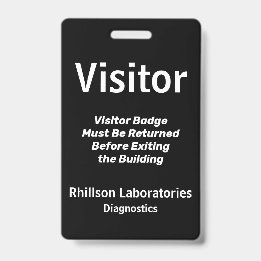 Badge ID de visiteur personnalisé