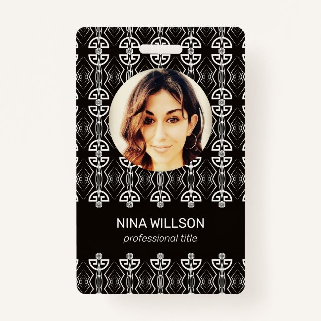 Badge ID d'entreprise Art déco (Devant)