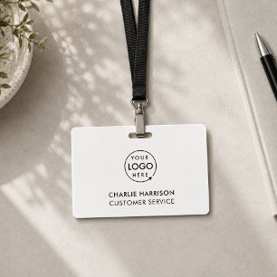 Badge ID du logo de l'entreprise   Minimaliste pour empl