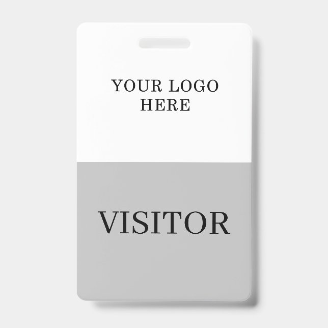 Badge ID du visiteur en Personnaliser verticale blanche  (Avant)