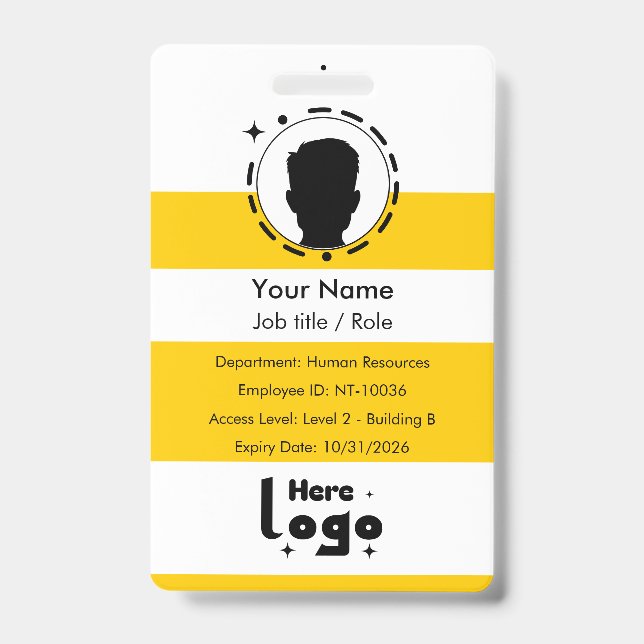 Badge ID employé personnalisé (Avant)