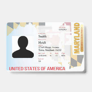 Badge ID enfant CRÉATIF - Indicateur Maryland