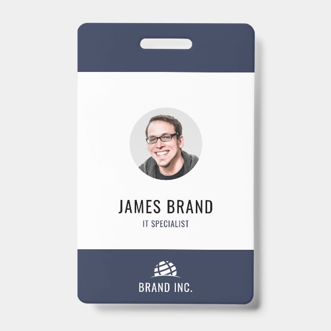 Badge ID entreprise moderne (Face)
