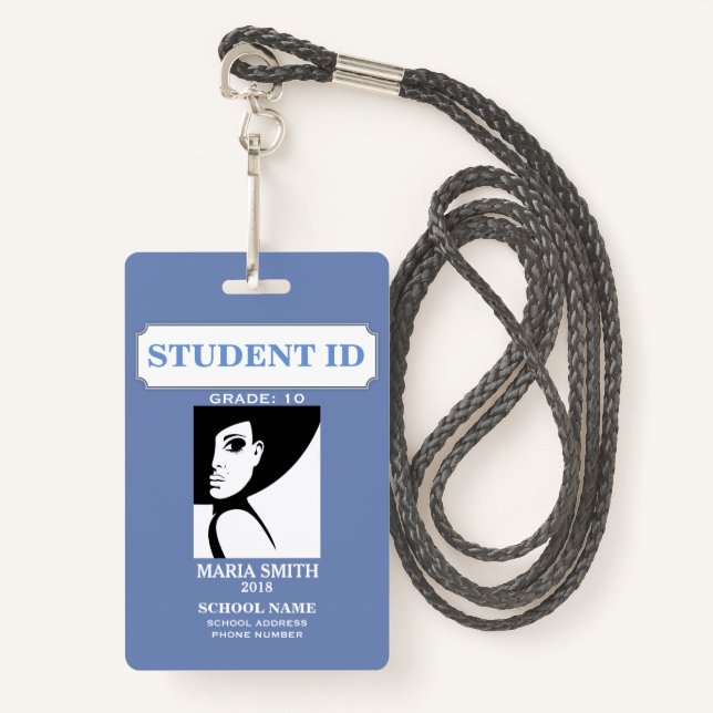 BADGE ID ÉTUDIANT (Devant avec lanière)