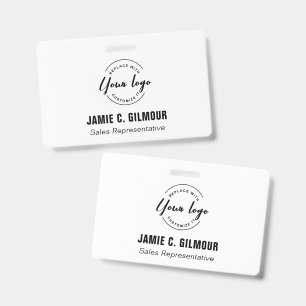 Badge ID Logo Entreprise Employé Simple