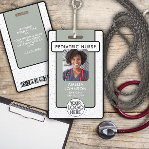 Badge ID personnalisé avec photo et logo pour infi