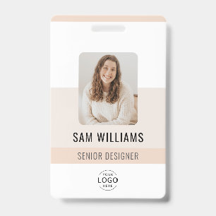 Badge ID personnel de l'entreprise minimaliste simple