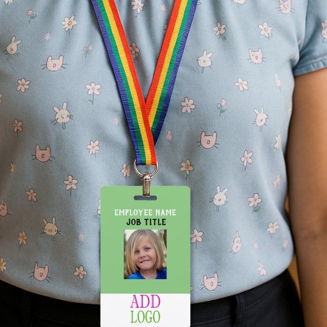 Badge ID PERSONNEL personnalisé - Passe photo - Nom PASS (Créateur téléchargé)