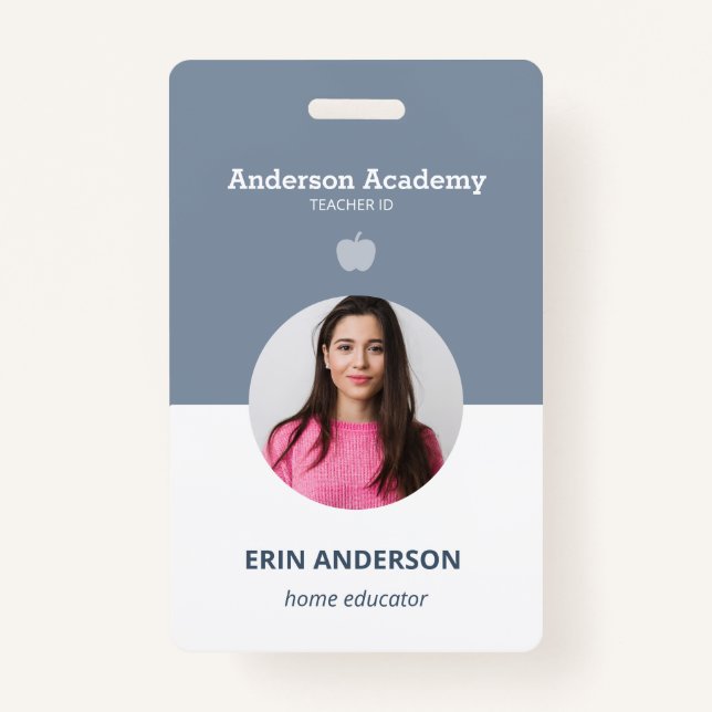 Badge ID photo de l'élève ou de l'enseignant de l'école  (Devant)