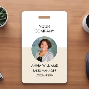 Badge ID photo de l'employé