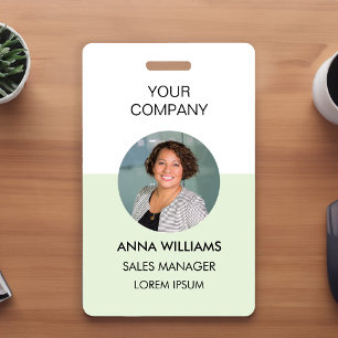 Badge ID photo de l'employé