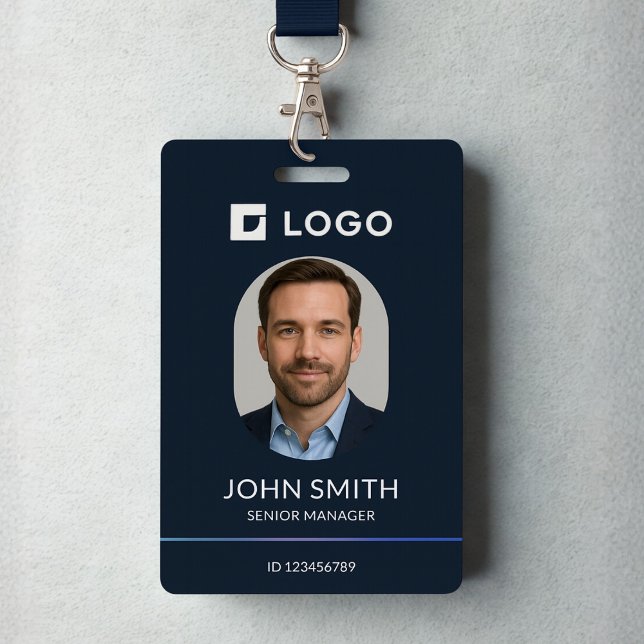 Badge ID photo de l'employé de la marine moderne (Créateur téléchargé)