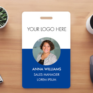 Badge ID photo de l'employé du logo