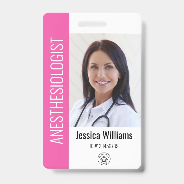 Badge ID photo de l'employé Médicale de l'hôpital MD (Avant)