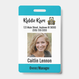 Badge ID photo employé personnalisé