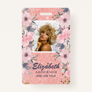Badge ID PHOTO - Employé VIP Pass Fleurs de Parties scin